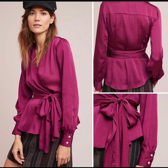 Tops - Moulinette Soeurs by Anthropologie wrap top sz 8